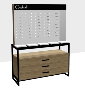 WYSPA dwustronna z podświetlanym panelem i półkami