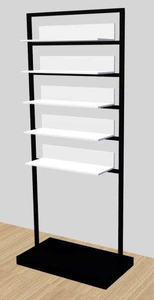 ekspozytor wystawowy wysoki z mobilnymi półkami